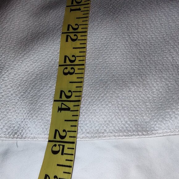 WHITE HOUSE BLACK MARKET BLOUSE SILK COWL DRAPED RUFFLED NECK IVORY XS - Picture 8 of 9